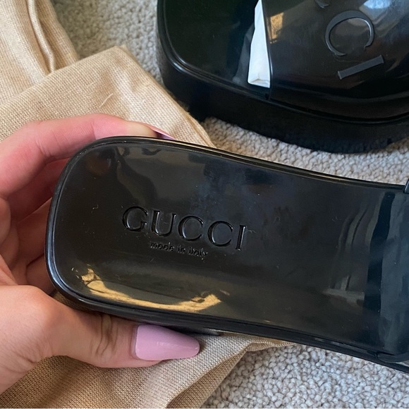 Gucci Rubber Slide Mules - Picture 6 of 8